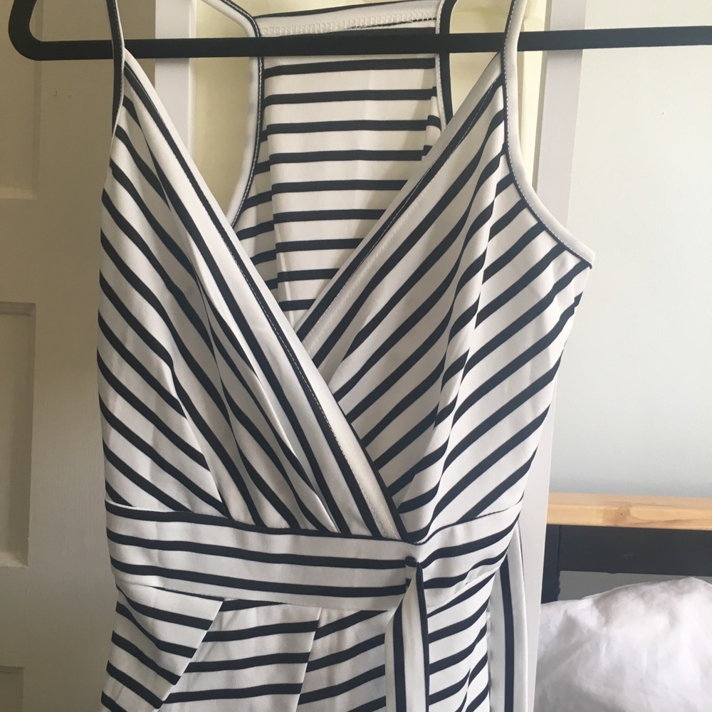 NWT sexy wrap dress striped